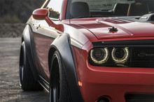 AVS 2008+ Dodge Challenger Smooth Front and Rear Fender Flares - Black (4 Pc) - 850250