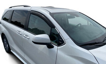 AVS 21-22 Toyota Sienna LE Ventvisor Outside Mount Window Deflectors 2pc - Smoke - 92707