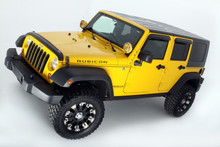 AVS 07-18 Jeep Wrangler Unlimited Ventvisor Outside Mount Window Deflectors 4pc - Smoke - 94249