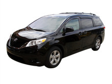 AVS 11-18 Toyota Sienna Ventvisor Outside Mount Window Deflectors 4pc - Smoke - 94365