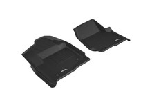 3D MAXpider 2017-2019 Ford F-250/350/450 Kagu 1st Row Floormat - Black - L1FR10711509