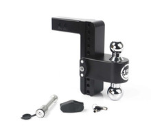 Weigh Safe 180 Hitch 8in Drop Hitch & 2in Shank (10K/12.5K GTWR) w/WS05 - Black Cerakote - CTB8-2-KA-CER-BLA