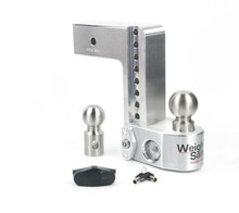 Weigh Safe 8in Drop Hitch w/Built-in Scale & 3in Shank (10K/21K GTWR) - Aluminum - WS8-3