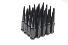Wheel Mate Twisted Spiked Lug Nuts Set of 24 - Black M14x1.50 - 35413PB