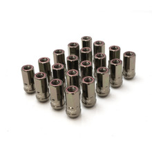 Wheel Mate Muteki HR50 Open End Lug Nuts - Titanium Chrome w/ Red Ring 14x1.50 - HR5007TR