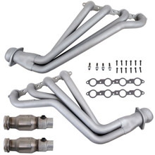BBK 10-15 Camaro LS3 L99 Long Tube Exhaust Headers With Converters - 1-3/4 Chrome - 4021