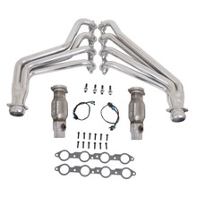 BBK 10-15 Camaro LS3 L99 Long Tube Exhaust Headers With Converters - 1-3/4 Silver Ceramic - 40210
