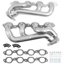BBK 19-24 GM Full Size 5.3/6.2L Shorty Headers (Silver Ceramic) - 40480