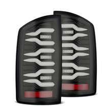 AlphaRex 02-06 Dodge Ram 1500/03-06 Dodge Ram 2500+3500 Luxx-Series LED Tail Lights (Pair) Black - 641010