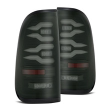 AlphaRex 97-03 Ford F150 / 99-16 Ford F250/F350/F450/F550 LUXX-Series LED Tail Lights - Black - 658002