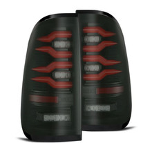 AlphaRex 97-03 Ford F150 / 99-16 Ford F250/F350/F450/F550 LUXX-Series LED Tail Lights - Black/Red - 658003
