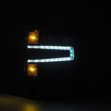 AlphaRex 16-18 Chevy 1500HD NOVA-Series LED Proj Headlghts Alpha BK Atv Lgt/SeqSig & DRL(Req 810023) - 880236