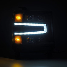 AlphaRex 16-18 Chevy 1500HD NOVA-Series LED Proj Headlights BK w/Actv Lgt/SeqSig & DRL (Req 810023) - 880237