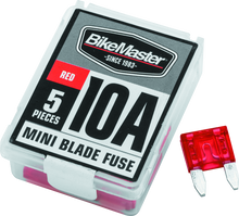 BikeMaster 5Piece 10A Replacement Mini Blade Fuse - 152444