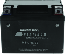 BikeMaster AGM Battery - MS12-4L-BS - 780731