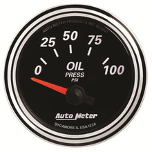 Autometer Designer Black II 52mm 100 PSI Oil Pressure Gauge - 1228