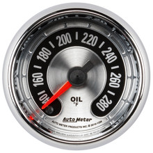 Autometer American Muscle 2-1/16in Full Sweep Electric Digital Stepper 140-280 Deg F Oil Temp Gauge - 1256