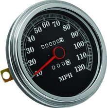 Bikers Choice 91-95 Softail Black Face Speedo With Dome Lens 2240:60 Front Drive Cast Dash Only - 490043