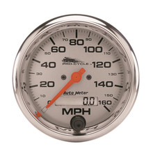 Autometer Pro-Cycle Gauge Speedo 3 3/4in 160 Mph Elec Silver - 19356