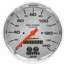 Autometer Speedometer 5in 140 MPH GPS Marine Chrome Ultra-Lite Gauge - 200647-35