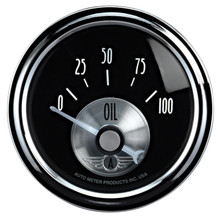 Autometer Prestige Series 52mm 0-100 PSI Short Sweep Electronic Oil Pressure Gauge - 2028