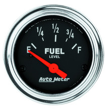 Autometer Traditional Chrome 52mm Short Sweep 0 Ohm - 90 Ohm Full Electrical Fuel Level Gauge - 2514