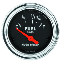 AutoMeter Gauge Fuel Level 2-1/16in. 16 Ohm(e) to 158 Ohm(f) Elec Traditional Chrome - 2518
