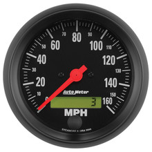 Autometer Z-Series 3 3/8in 160 MPH Electric Speedometer w/ LCD Odometer - 2688