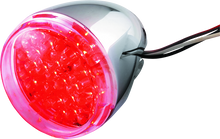 Bikers Choice Chrome LED Rear Billet Turn Signal Red Dual Circuit Clear Lens Universal Custom - 493235