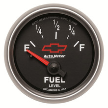 Autometer GM Bowtie Black 2-1/16 Fuel Level, 0-90 , Air-Core 8-18V - 3613-00406
