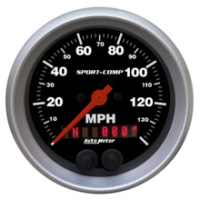 Autometer Sport-Comp 3-3/8 inch 140 MPH Electronic Speedometer w/ GPS Rally Nav Display Gauge - 3982