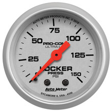 Autometer Ultra-Lite 2-1/16in 150 PSI Mechanical Air Locker Gauge - 4330