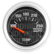 Autometer Hoonigan 52mm 100-200 Deg F Full Electronic Water Temp Gauge - 4337-09000