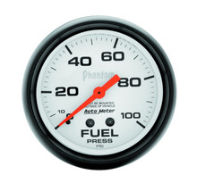 Autometer Phantom 66.7mm 0-100 PSI Mechanical Fuel Pressure Gauge - 5812
