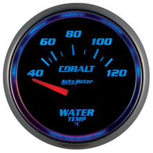 Autometer Cobalt 52mm Short Sweep Electronic 40-120 Deg C Water Temprature Gauge - 6137-M
