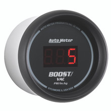 Autometer Black 52mm 30 In Hg.-Vac./30 PSI Digital Vacuum/Boost Gauge - 6359