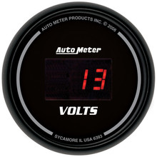 Autometer Black 52.4mm 8-18 Volts Digital Voltmeter Gauge - 6393