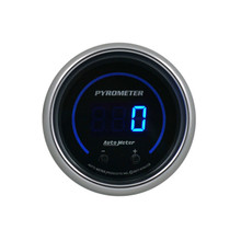 Autometer 52.4mm Black Two Channel 0-2000 Degree Pyrometer (EGT) Cobalt Elite Digital Gauge - 6744-CB