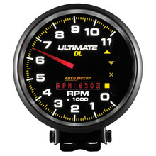 Autometer 5 inch Ultimate DL Playback Tachometer 11000 RPM - Black - 6897