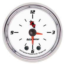 Autometer C2 2-1/6in 12 Hour Analog Clock Gauge - 7185