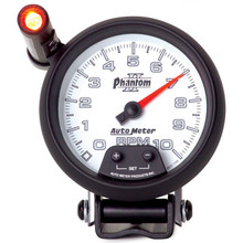 Autometer Phantom II 3.75in Pedestal Mount 10k RPM w/ Ext. Shift-Lite Tachometer - 7590