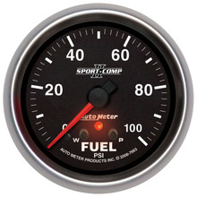 Autometer Sport-Comp II 2-5/8in 0-100 PSI Full Sweep Electronic Fuel Pressure Gauge - 7663
