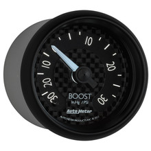 Autometer GT Series 52mm Mechanical 30 In Hg/30 psi Vacuum/Boost Gauge - 8003