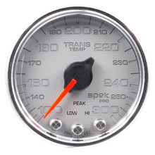Autometer Spek-Pro Gauge Trans Temp 2 1/16in 300f Stepper Motor W/Peak & Warn Slvr/Chrm - P34221