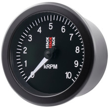 Autometer Stack Sport 88mm 0-10K RPM Tachometer - Black - ST100-010