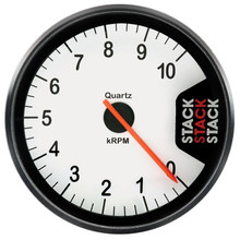 Autometer Stack Clubman Tachometer 80mm 0-10K RPM - White - ST200-010W