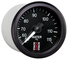 Autometer Stack Instruments 52mm 50-115 Celsius 3/8 BSPT (M) Mechanical Water Temp Gauge - Black - ST3107
