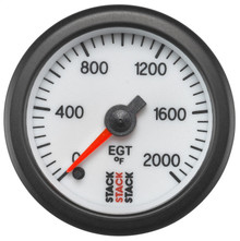Autometer Stack 52mm 0-2000 Deg F Pro Stepper Motor Exhaust Gas Temp Gauge - White - ST3364