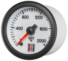Autometer Stack 52mm 0-2000 Deg F Pro Stepper Motor Exhaust Gas Temp Gauge - White - ST3364
