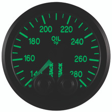 Autometer Stack Instruments 52mm 140-280 Deg F 1/8in NPTF Male Pro Control Oil Temp Gauge - Black - ST3510